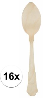 Houten lepel set klassiek 16 stuks - Action products