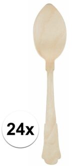 Houten lepel set klassiek 24 stuks - Action products
