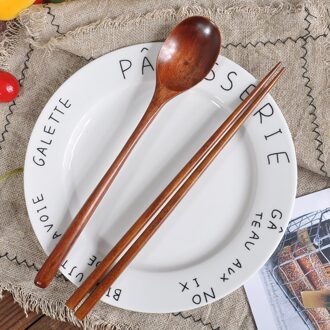Houten Lepel Vork Bamboe Keuken Kookgerei Gereedschap Soep-Theelepel Servies Reizen Bestek Set Milieuvriendelijke #38