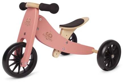 Houten Loopfiets & Driewieler Tiny Tot Coral - Veilig en duurzaam Multikleur