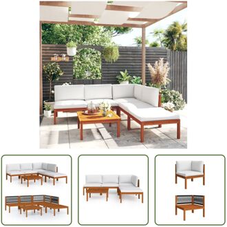 Houten Loungeset - Acacia - 65 x 65 x 60 cm - Crèmewit