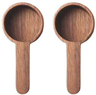Houten Maatlepel Set Keuken Maatlepels Koffie Scoop Suiker Spice Maatregel Lepel Meetinstrumenten, 2 Stuks