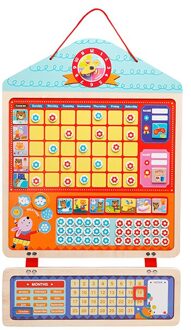 Houten Magnetische Beloning Goed Gedrag Grafiek Board Kid Educatief Week Plan Tafel Muur Koelkast Beloning Grafiek Voor Kleuterschool