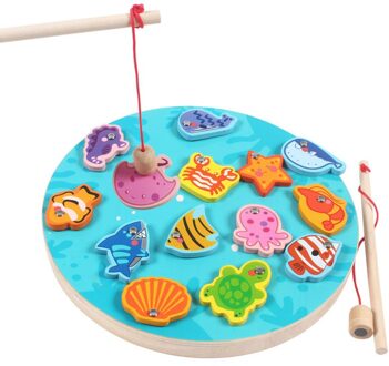 Houten Magnetische Childrens Vissen Speelgoed Set Simulatie Echte Leven Simulatie Outdoor Vissen Vroege Onderwijs Puzzel Speelgoed xiaomaomoyushuzi