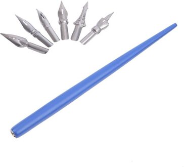 Houten Manga Comic Engels Kalligrafie Vulpen Dip Pen Met 6 Penpunten Kit Voor Belettering Schetsen Tekening