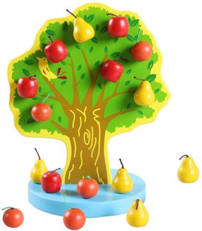 Houten Math Speelgoed Leren & Educatief Magnetische Apple Vruchten Boom Voor Kinderen Wiskunde Tellen Spel
