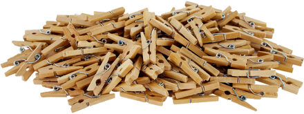 Houten mini fotoknijpertjes/kaartknijpertjes - 100x stuks - 2,5 cm