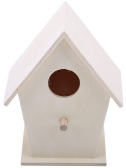 Houten Mini Vogelkooi Outdoor Opknoping Vogelhuisje Box Tuin Vogelkooien Home Yard Decoratie Vogel Producten Houten Vogel Papegaai Nest Circle