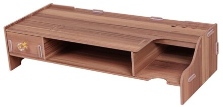 Houten Monitor Stand Riser Computer Bureau Organizer Met Toetsenbord Muis Opslag Slots Voor Kantoorbenodigdheden School Computer Heigh