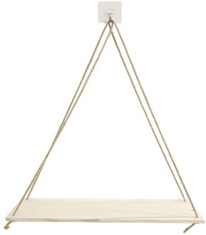 Houten Muur Opknoping Planter Bloempot Plank Opbergrek Huis Tuin Decor Log kleur L