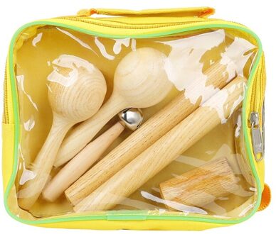 Houten Muziekinstrumenten Zand Hamer Houten Maraca Rammelaars Kids Musical Party Favor Kind Shaker Baby Speelgoed
