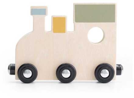 houten namentrein locomotief