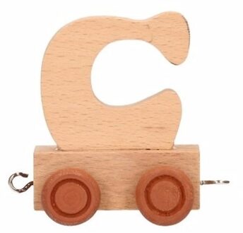 Houten namentreintje C Beige