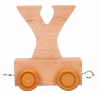 Houten namentreintje Y Beige