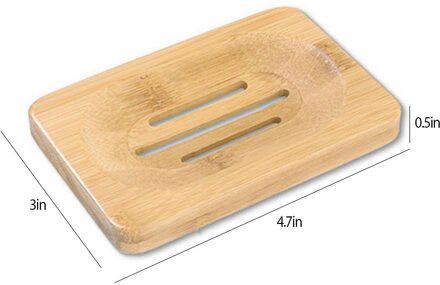 Houten Natuurlijke Bamboe Zeepbakje Draagbare Bamboe Zeephouder Doos Lade Badkamer Opslag Plaat Box Container Voor Bad Douche 1
