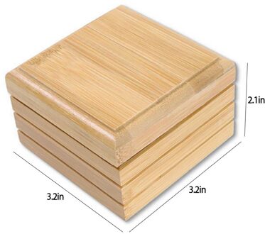 Houten Natuurlijke Bamboe Zeepbakje Draagbare Bamboe Zeephouder Doos Lade Badkamer Opslag Plaat Box Container Voor Bad Douche 3