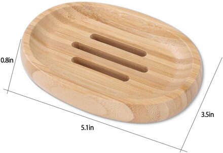 Houten Natuurlijke Bamboe Zeepbakje Draagbare Bamboe Zeephouder Doos Lade Badkamer Opslag Plaat Box Container Voor Bad Douche 7