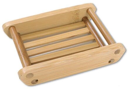 Houten Natuurlijke Bamboe Zeepbakjes Lade Houder Opslag Zeep Rack Plaat Doos Container Draagbare Badkamer Zeepbakje Opbergdoos