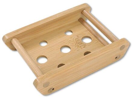 Houten Natuurlijke Bamboe Zeepbakjes Lade Houder Opslag Zeep Rack Plaat Doos Container Draagbare Badkamer Zeepbakje Opbergdoos