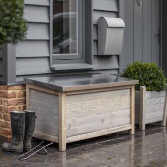 Houten Opbergkist Buiten Groot Black