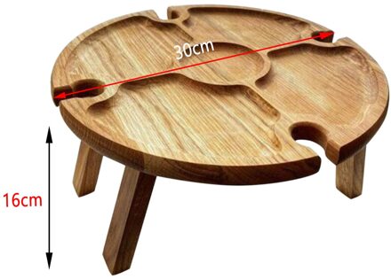 Houten Outdoor Opvouwbare Picknick-Tafel Met Glazen Houder 2 In 1 Wijn Glas Rack Outdoor Wijn Tafel Houten Tafel Te Dragen Wijn