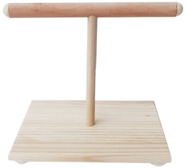 Houten Papegaai Baars T Stand Vogel Training Poot Slijpen Speelgoed Huisdier Valkparkiet Kooi M68E