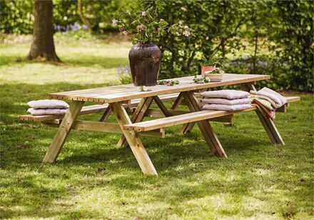 Houten Picknicktafel 3 Meter Black