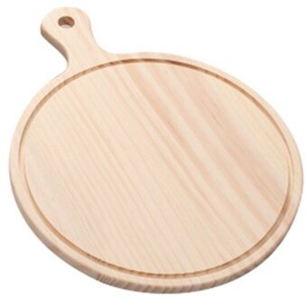 Houten Pizza Board Ronde Met Hand Pizza Bakplaat Pizza Steen Snijplank Platter Pizza Cake Bakvormen Gereedschap 8 duim