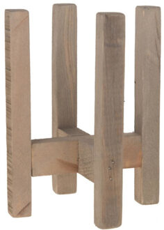Houten plantenkrukje/planten standaard Historic 16 x 22 cm woonaccessoires/woondecoraties - Plantenstandaarden Bruin