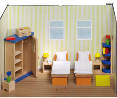 Houten Poppenhuis Slaapkamer 21-delig
