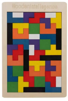 Houten puzzel - 40 stukjes - multicolor - spellen - kinderen - breinbreker