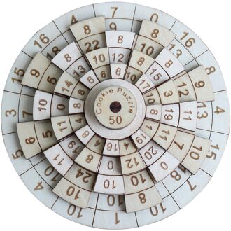 Houten Puzzel 50 Volwassen Speelgoed Hoge Intelligentie Ontwikkeling Digitale Draaitafel Puzzels Educatief Speelgoed Voor Kinderen