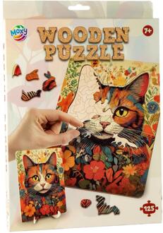 Houten puzzel cat unieke vormen