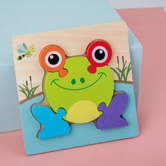 Houten Puzzel Voor Kinderen Voorschoolse Peuter Puzzels Educatief Speelgoed kikker