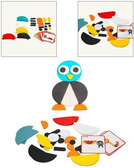 Houten Puzzels Patroon Blokken Dier Vorm] Puzzel Voor Kinderen Matching Game Educatief Speelgoed