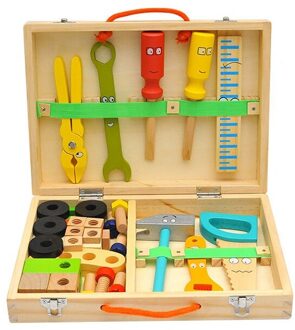 Houten Reparatie Toolbox Set Tool Multifunctionele Kinderen Montage En Demontage Educatief Speelgoed