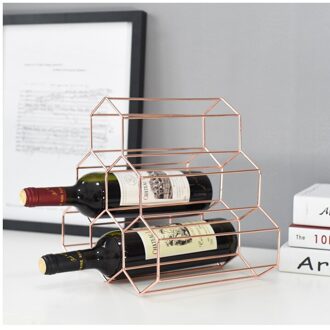 Houten Rode Wijn Rack 6 Fles Houder Bar Display Folding Hout Wijnrek Alcohol Neer Care Drink fles Houders