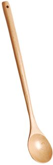 Houten Roeren Lepel Vintage Japanse Tablewear Lange Handvat Lepel Voor Beuken Fruit Keuken Accessoires Mode Hout Servies