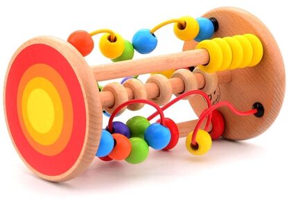Houten Rollende Kralenbaan Multikleur