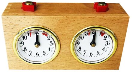 Houten Schaken Timer Toernooi Concurrentie Spel Schaken Klok Timer Wind-Up Mechanische Accessoires Voor Board Games