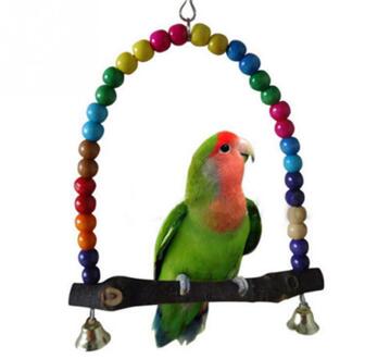 Houten Schommel Vogel Speelgoed Papegaai Kooi Speelgoed Vink Parkiet Valkparkiet Lovebird Budgie