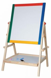 Houten schoolbord staand 38 x 65,5 cm - Krijtborden Multikleur