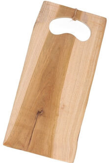 Houten serveerplank/tapasplank/serveerblad met handvat 42 cm - Serveerplanken Bruin