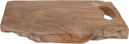 Houten serveerplank/tapasplank/serveerblad met handvat 42 cm