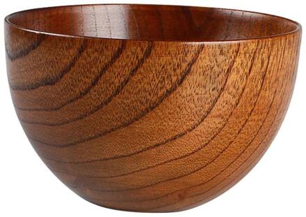 Houten Servies Kom Huishoudelijke Rijst Japanse Stijl Gerechten Gebruiksvoorwerp Keuken Craft Noodle Fruit Rijst Natuurlijke Soep Wastafel Hout V4G4
