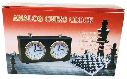 Houten Shell Schaken Klok Retro Mechanische Schaakspel Klok Retro Vingertop Display Thuis Slaapkamer Nachtkastje Decoratie