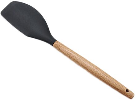 Houten Siliconen Spatel Soeplepel Ingelaste Schop Lepel No-Stok Thuis Keuken Koken Gereedschap NO2