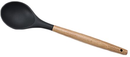 Houten Siliconen Spatel Soeplepel Ingelaste Schop Lepel No-Stok Thuis Keuken Koken Gereedschap NO3