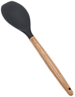 Houten Siliconen Spatel Soeplepel Ingelaste Schop Lepel No-Stok Thuis Keuken Koken Gereedschap NO7