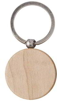 Houten Sleutelhanger Rond